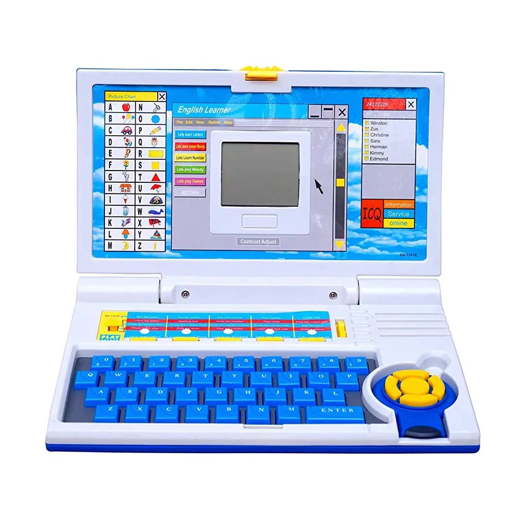 Kids Educational Laptop – Fun Learning Computer Toy with 20 Activities | Teaches Alphabets, Words, Math, Music & Games | Interactive Early Learning Toy for Kids 3+ (Blue)