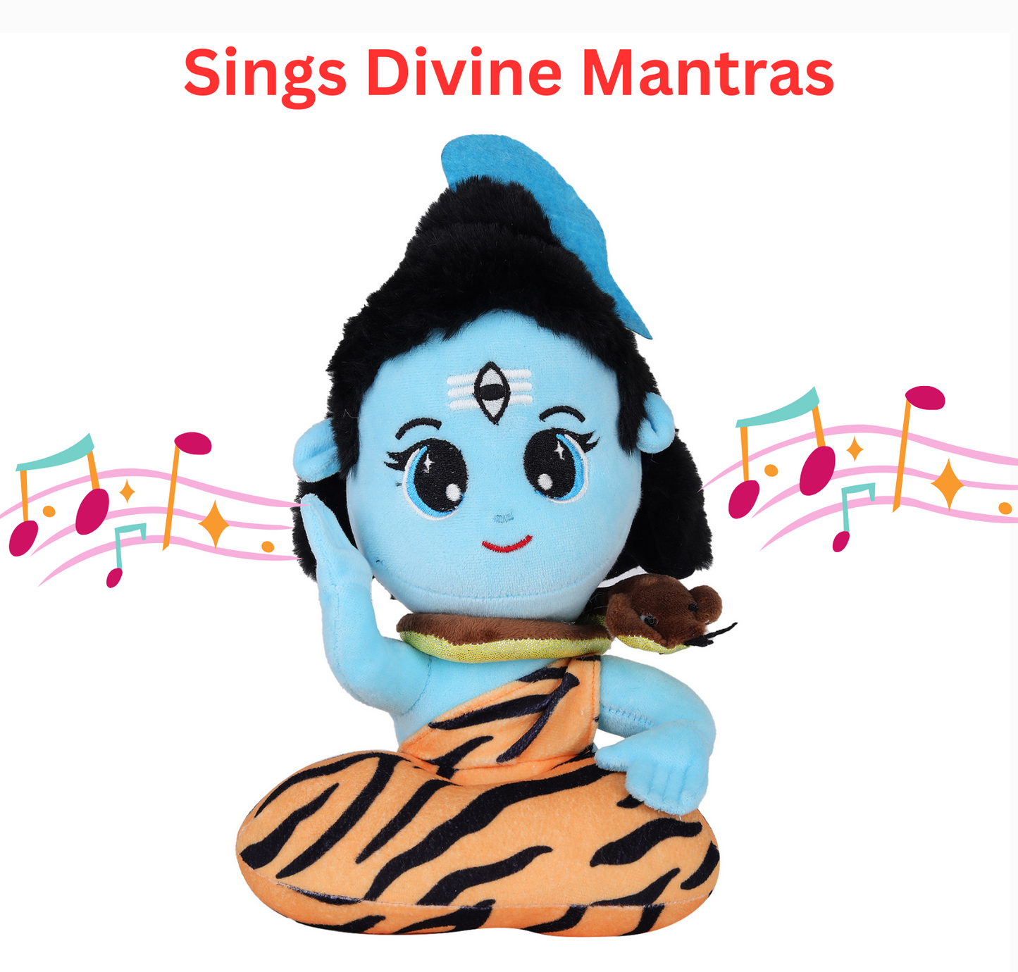 Mantra Singing Baby Shiva God Soft Toy – Musical Soft Toy for Babies & Kids | Super Soft, Safe & Premium Quality | Best Gift for Infants & Toddlers
