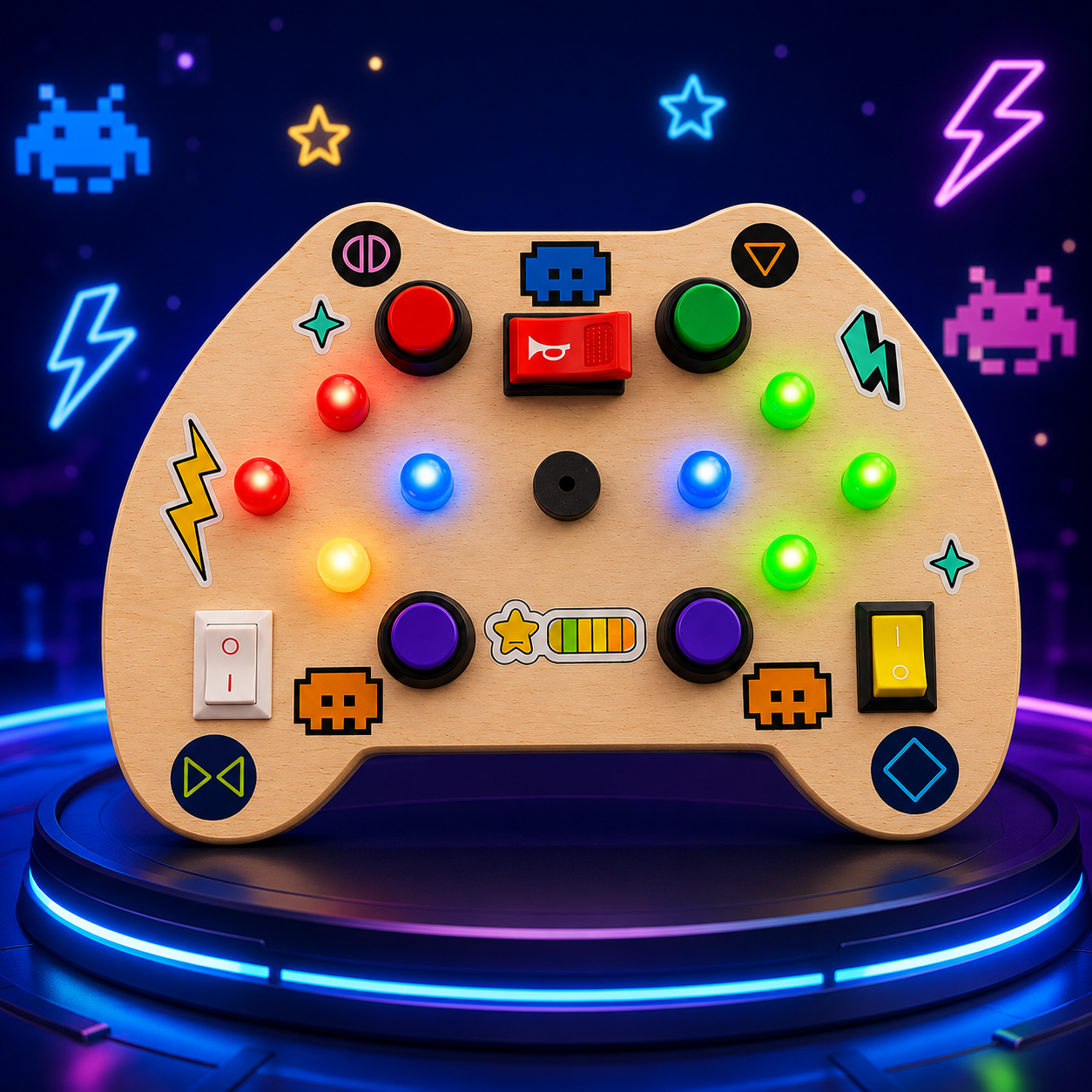 Game Remote Montessori Musical Busy Board | Screen-Free Learning, Safe Exploration & Endless Fun for Curious Little Hands (9 Months to 4 Years)