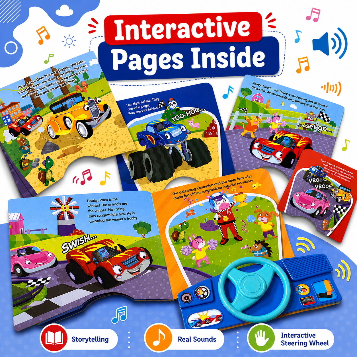 B Car Driver Musical Busy Book - My First Musical Busy Book - Perfect for 1 to 4 years