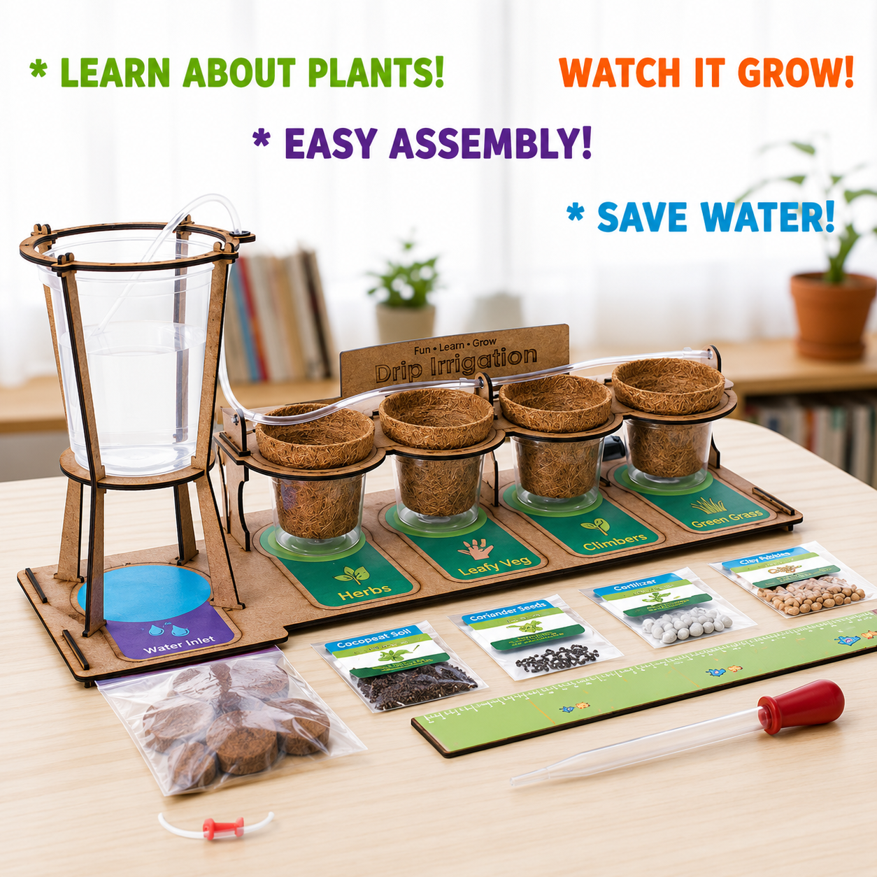 Little Farmer Gardening DIY Kit - Grow your Real Plants at Home & Learn Science - For Age 5+