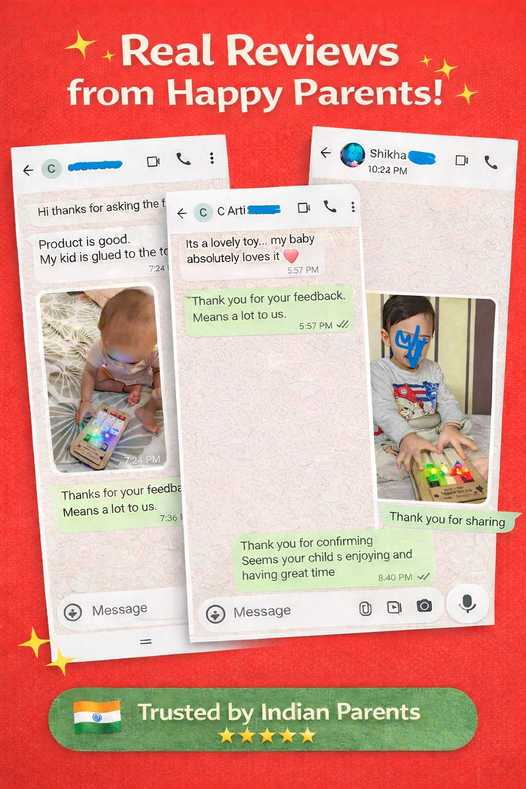 Buzz Beats Lite – Musical Montessori Busy Board with Real Switches | Keeps Kid Away from Mobile | Electric Board Experience Without Danger | Perfect for 6 months to 5 years | Easy to Press Real Switches with Music & Light |