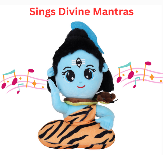 Mantra Singing Baby Shiva God Soft Toy – Musical Soft Toy for Babies & Kids | Super Soft, Safe & Premium Quality | Best Gift for Infants & Toddlers