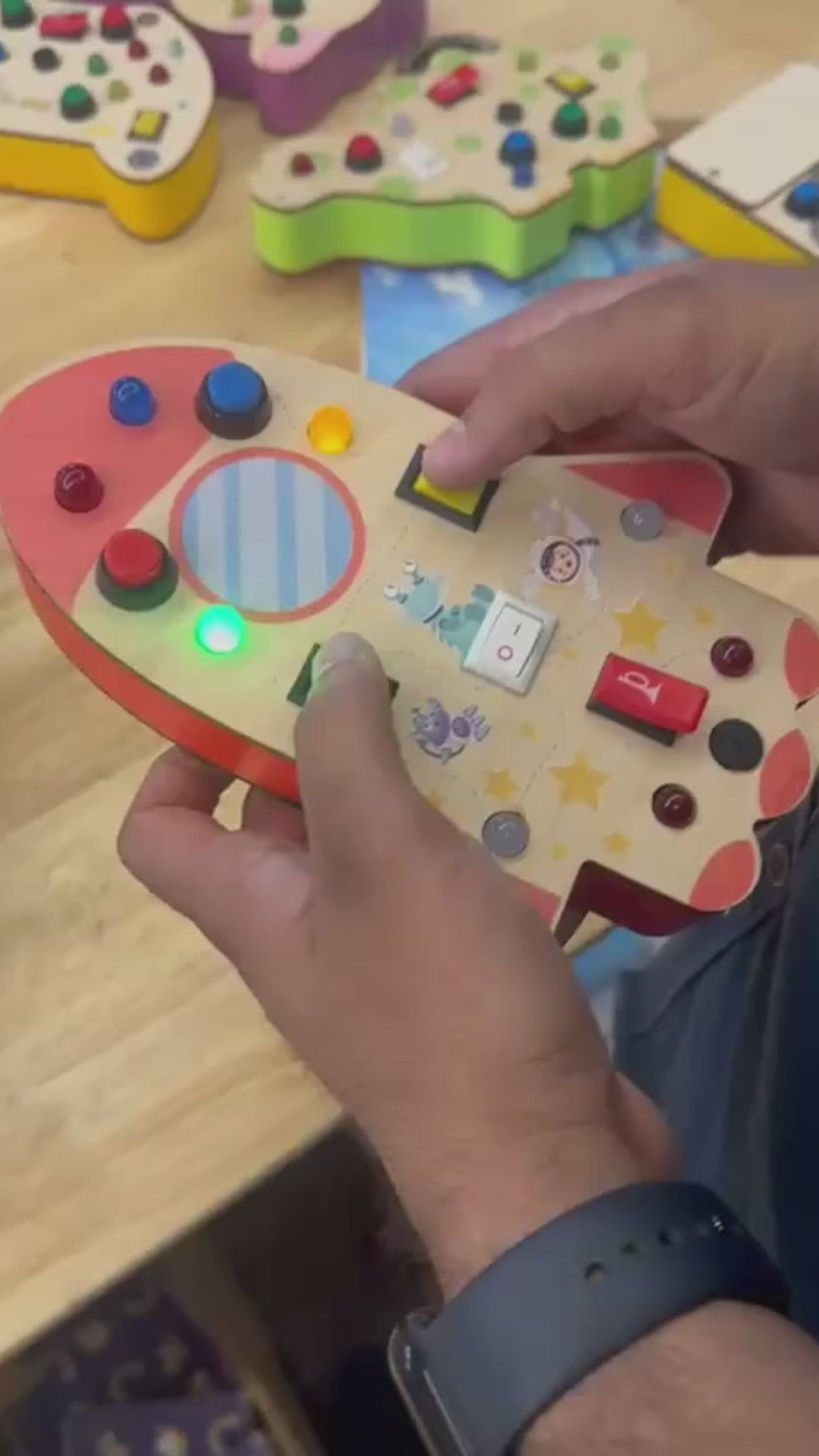 Load video: Real Electric Board Experience Without Any Danger of Electric Shock because busy board is designed to work on low voltage